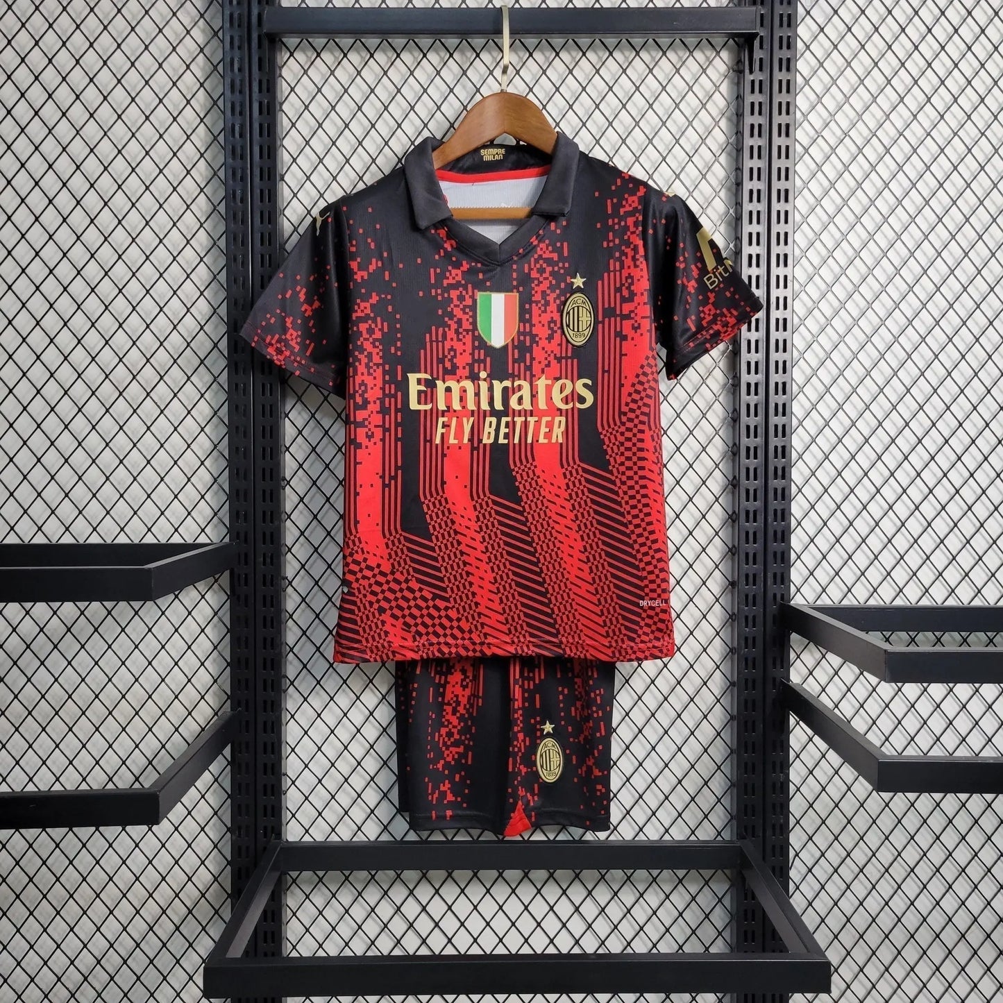 AC Milan maillot Extérieur ensemble Enfant 2023/2024 L'Univers Du Maillot
