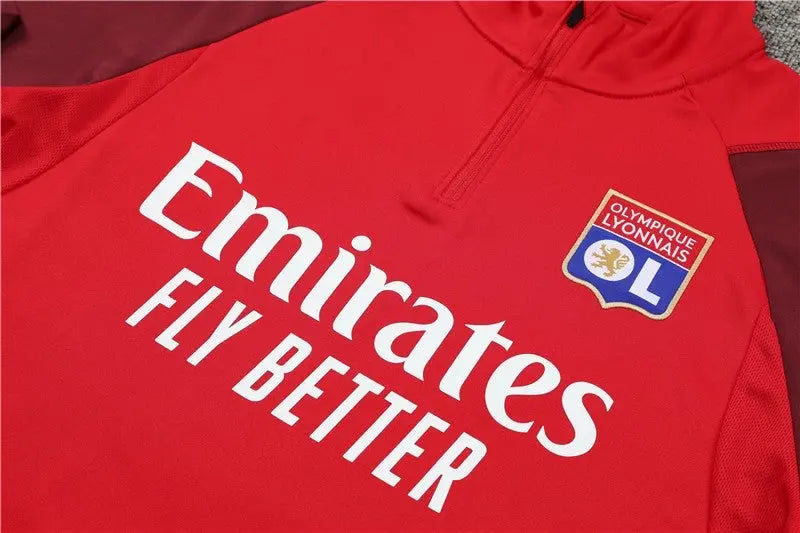 Ensemble Olympique de Lyon Rouge 2023 2024 L'Univers Du Maillot