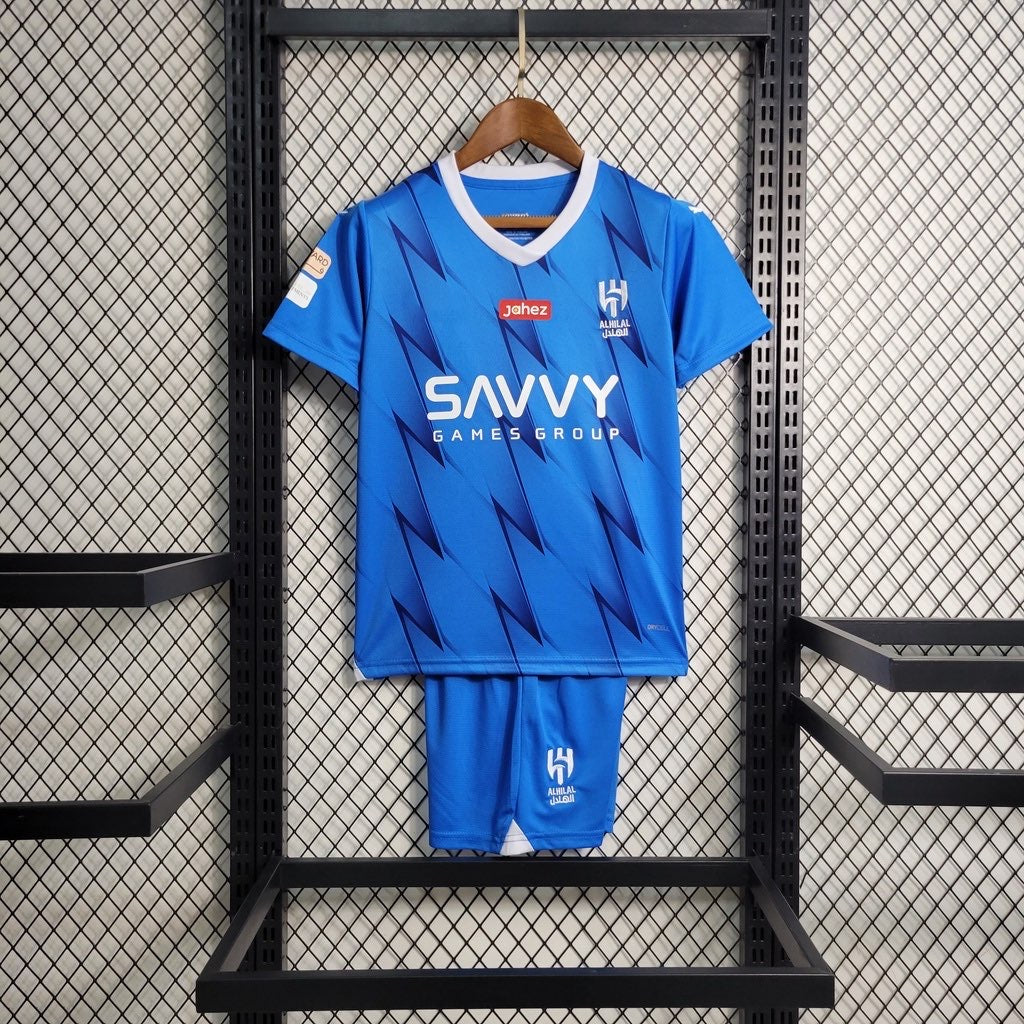 Arabie Saoudite Al-Hilal maillot Domicile ensemble Enfant 2023 2024 jerseynts