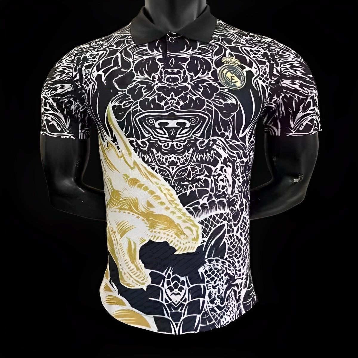 Real Madrid maillot Édition spéciale Dragon Noir version Player 2023/2024 jerseynts