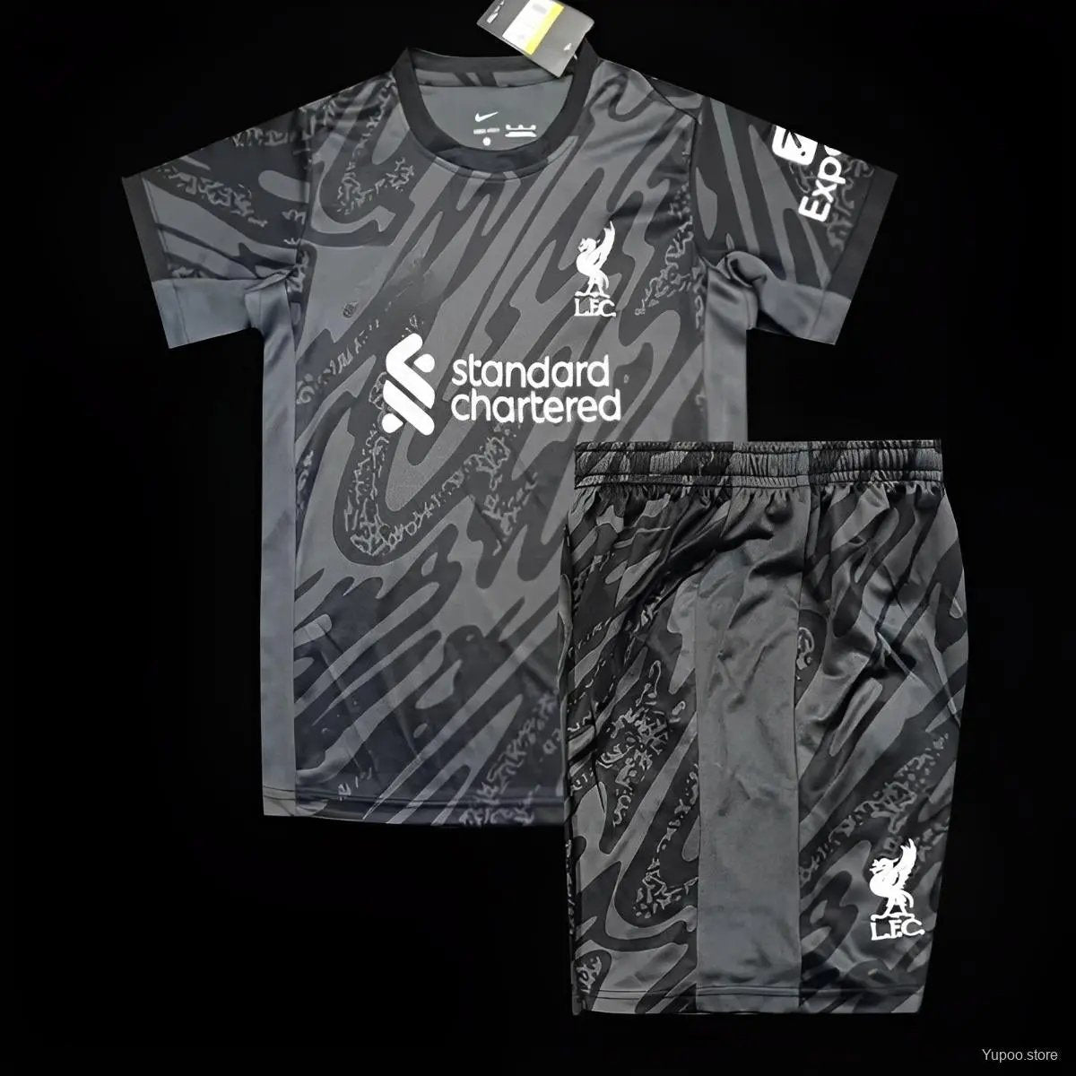 24/25 Ensemble Enfant Liverpool Black Goalkeeper jerseynts