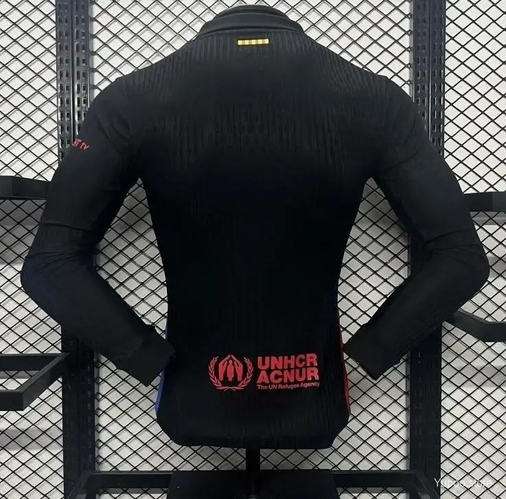 Maillot 24/25 Barcelone Noir Manches Longues jerseynts