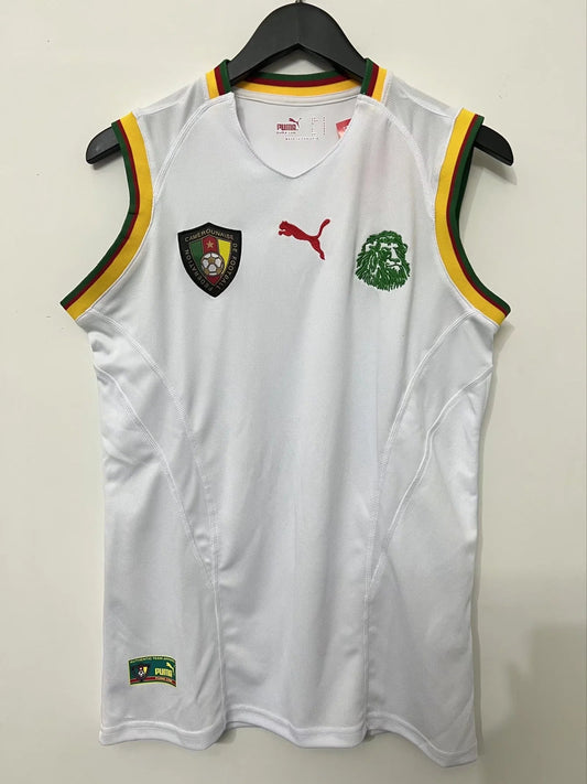 Cameroun maillot blanc sans manche 2002 L'Univers Du Maillot