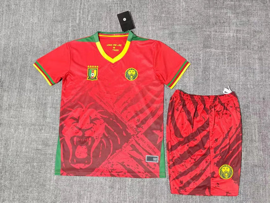 Ensemble Enfant Cameroun rouge 2025 2026 L'Univers Du Maillot