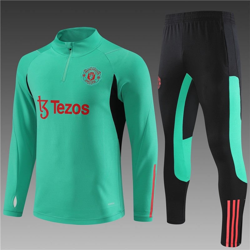 Ensemble Manchester United Turquoise-Rouge 2023 2024 L'Univers Du Maillot