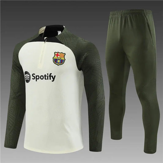 Ensemble FC Barcelone Beige-Kaki 2023 2024 L'Univers Du Maillot