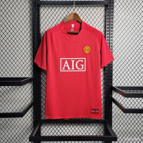 Manchester United maillot Domicile Rétro 2007 2008 jerseynts